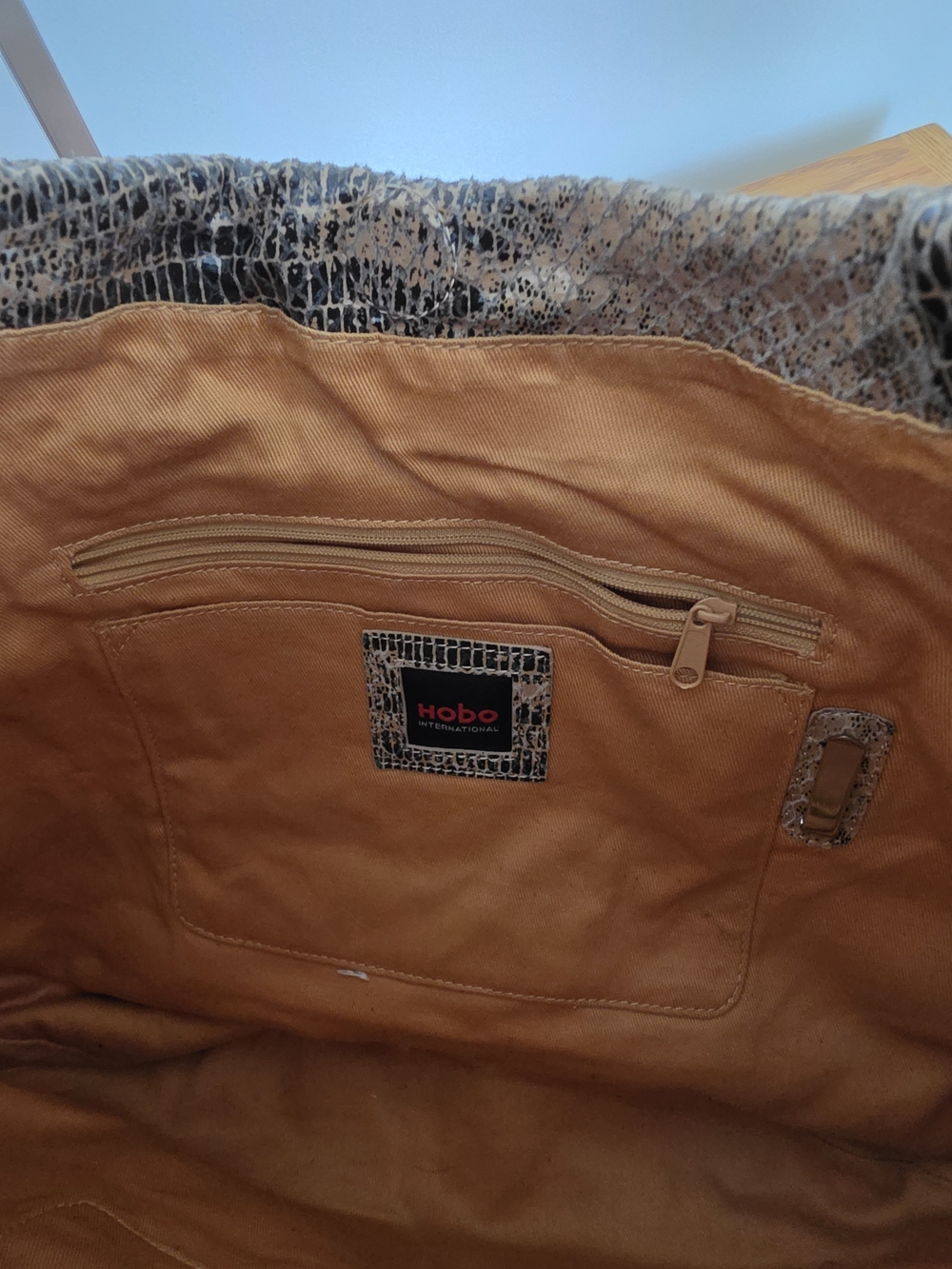 Hobo Leather Gabor Handbag - Python - Picture 5 of 6